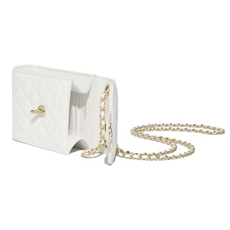 chanel clutch grained calfskin with chain white|Classic clutch with chain .